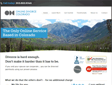 Tablet Screenshot of onlinedivorcecolorado.com